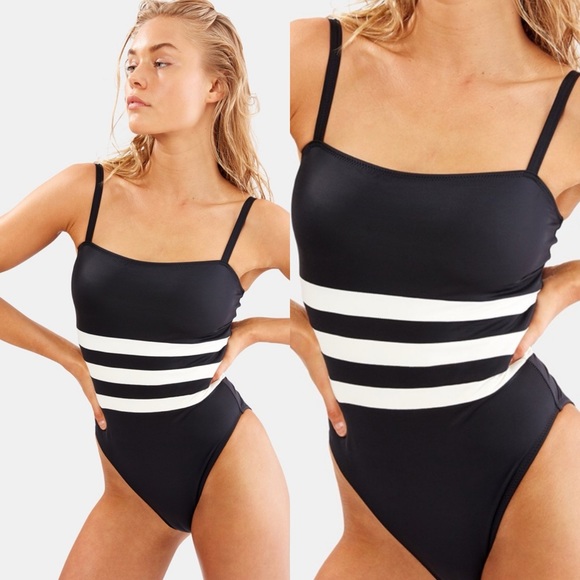 Solid & Striped x Re/Done The Malibu One-Piece Color Block Swimsuit - Picture 1 of 3